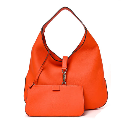 Gucci Soft Grained Calfskin Large Jackie Hobo Orange 2 of 9