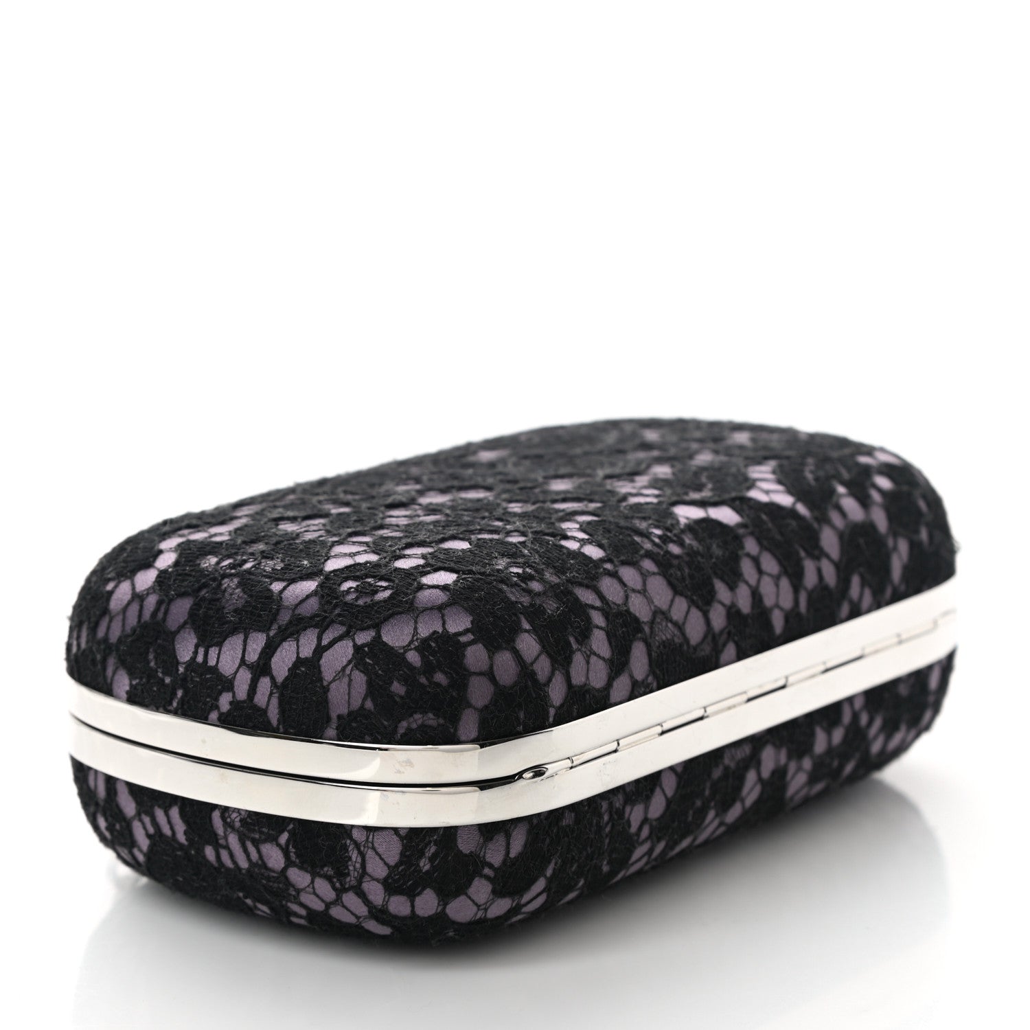 Alexander McQueen Lace Skull Box Clutch Black 4 of 11