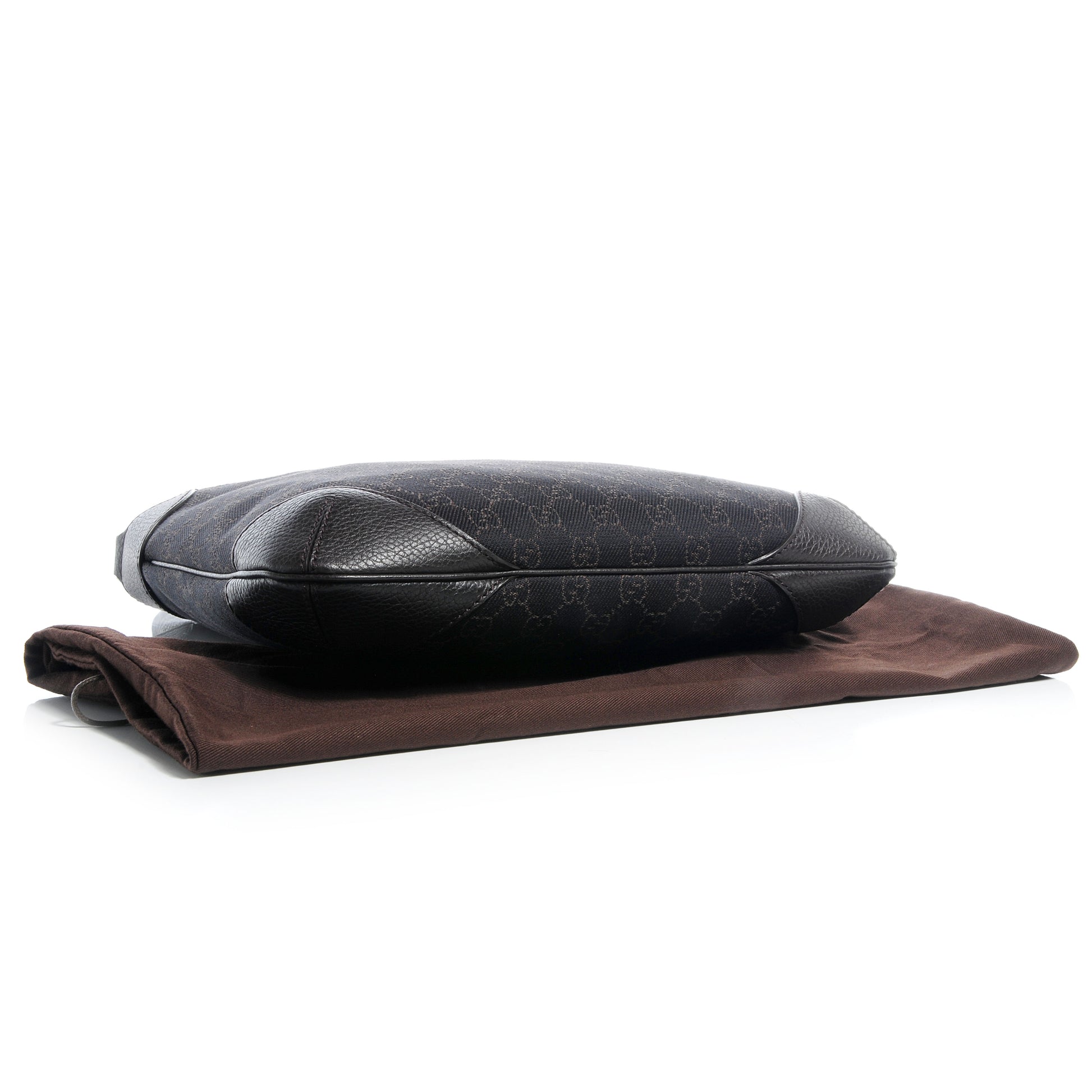 Gucci Denim Signature GG Shoulder Bag Brown 4 of 7