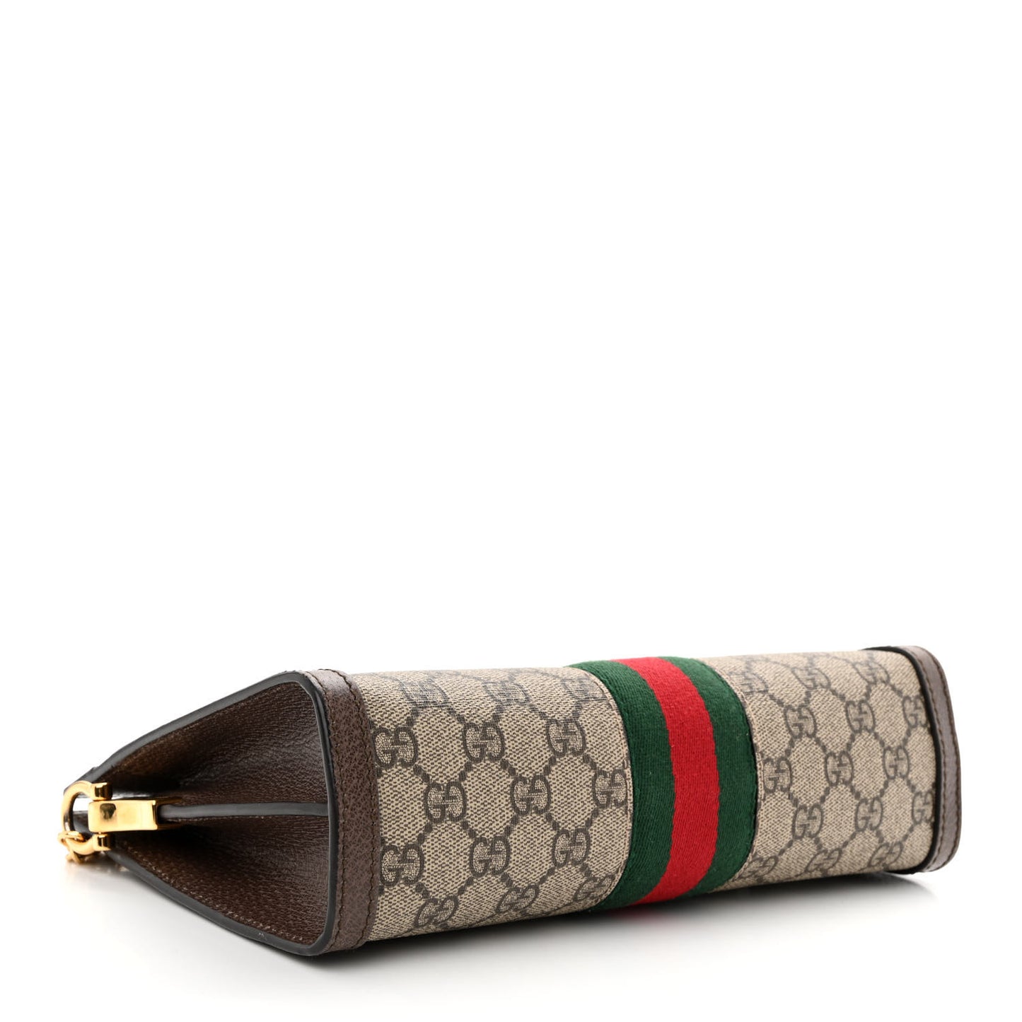 GG Supreme Monogram Web Small Ophidia Chain Shoulder Bag Brown