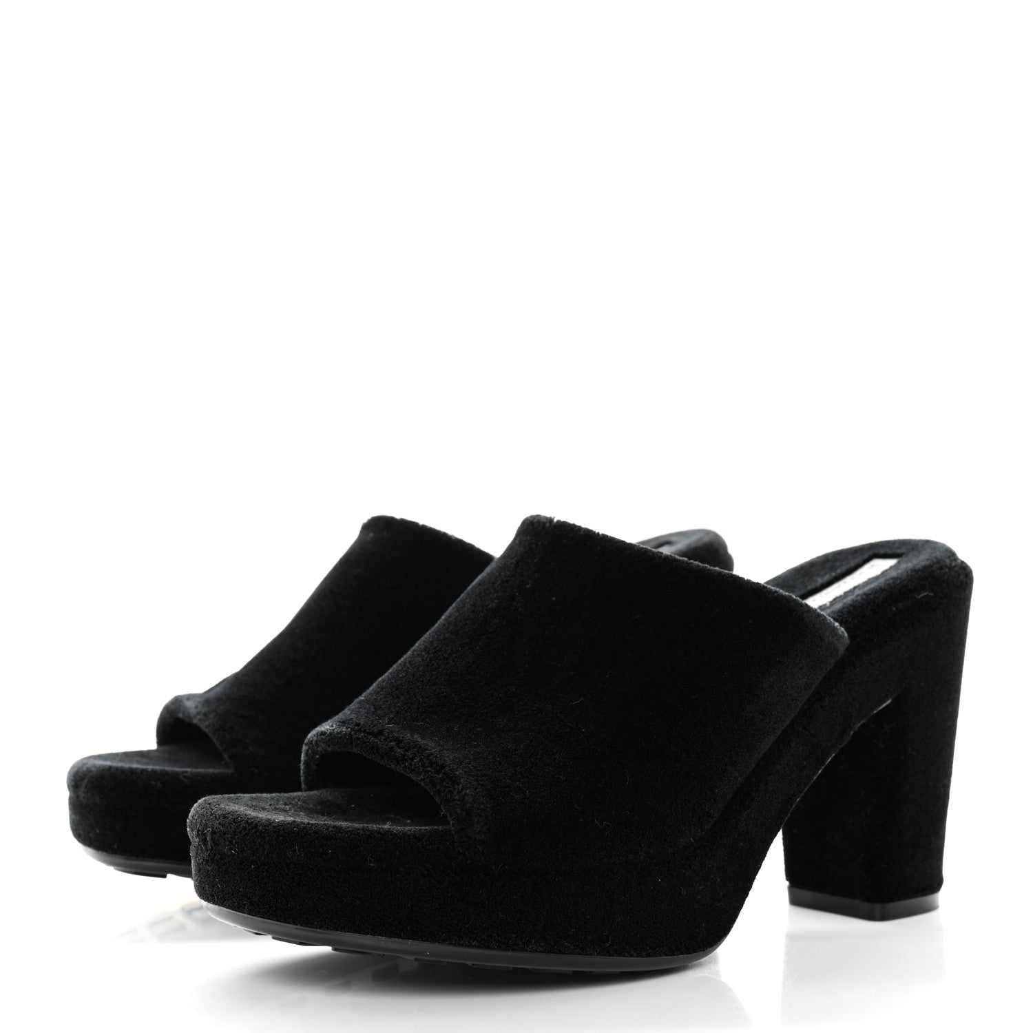 Bottega Veneta Velvet Gleam Mule Sandals 38 Black 3 of 7