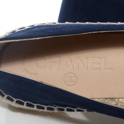 Chanel Suede Double Sole Espadrilles Navy Blue 38 5 of 8