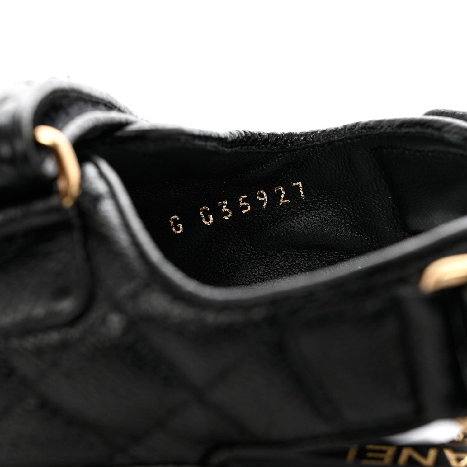 Chanel Grained Calfskin Velcro Dad Sandals 36 Black 6 of 9