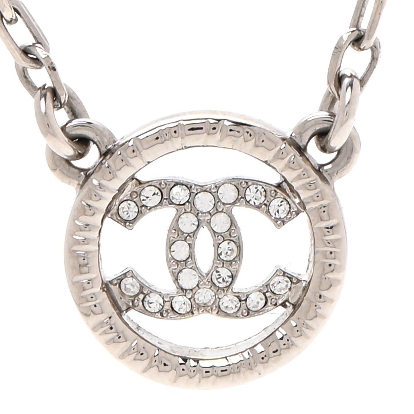 Crystal CC Chain Short Necklace Gold