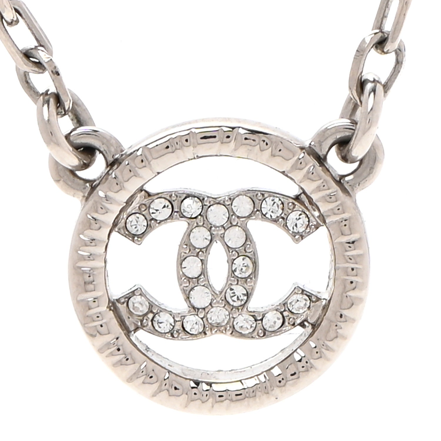 Chanel Crystal CC Chain Short Necklace Gold 4 of 6