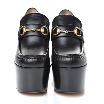 Gucci Malaga Kid Pearl Studded Vegas Platform Loafers 37.5 Black 2 of 9