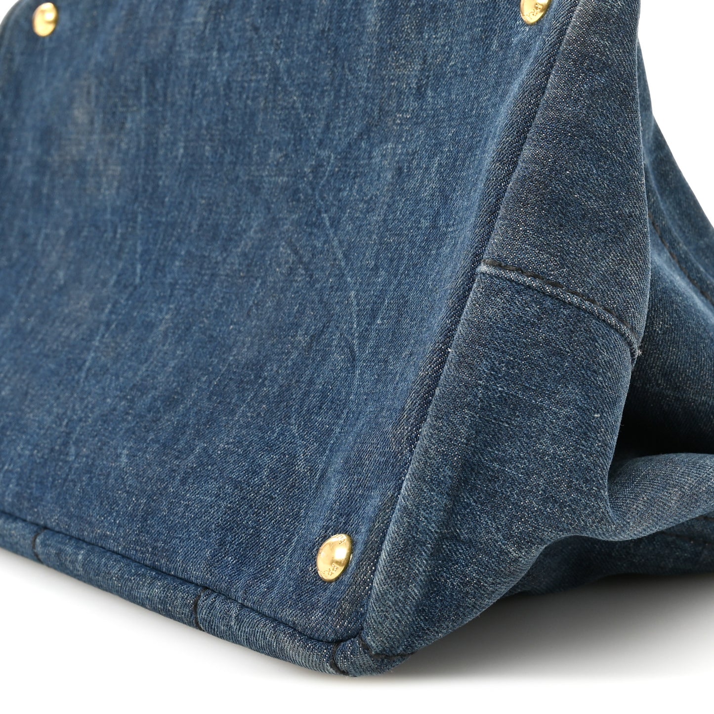 Denim Logo Tote Bleu