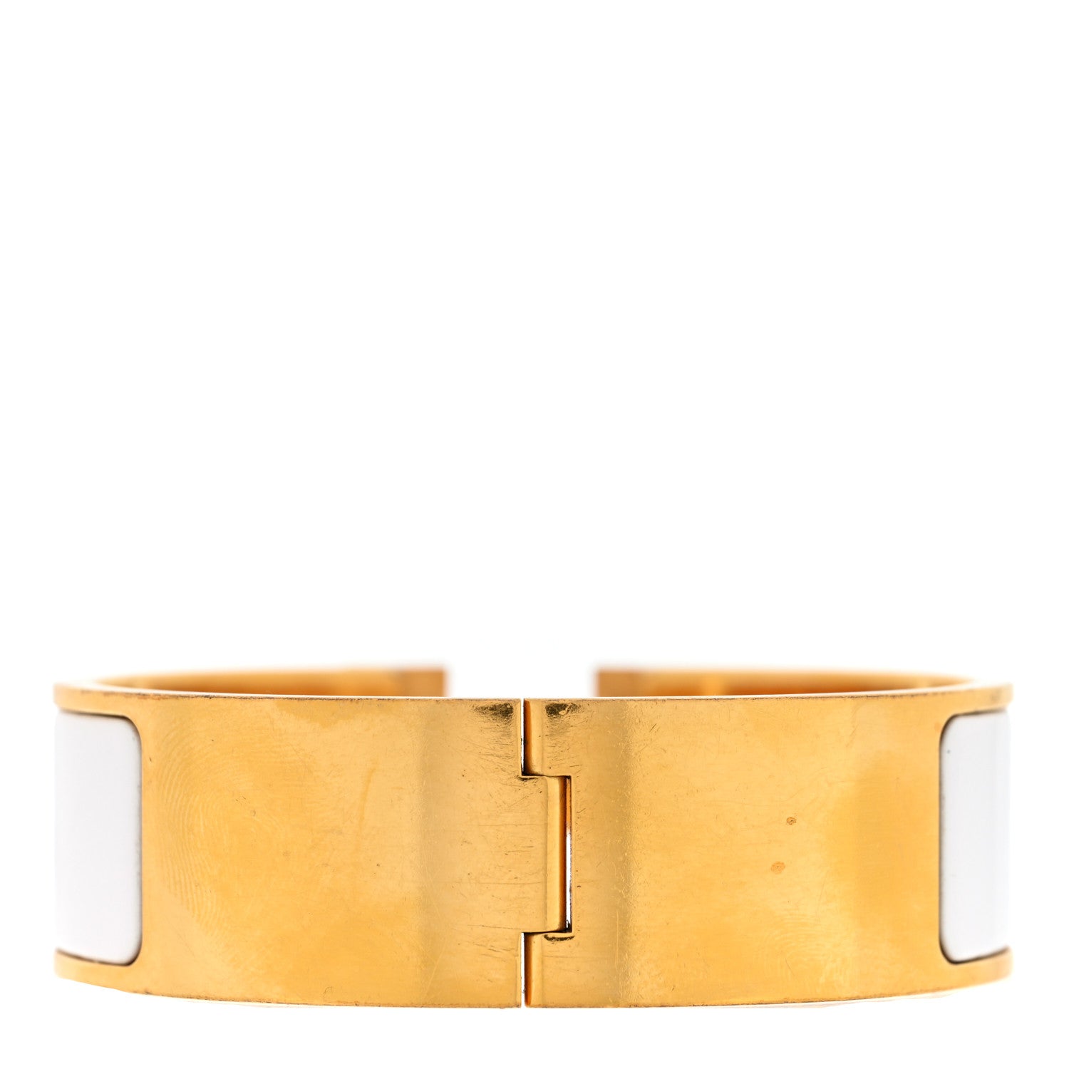 Hermes Enamel Wide Clic Clac H Bracelet PM White 3 of 4