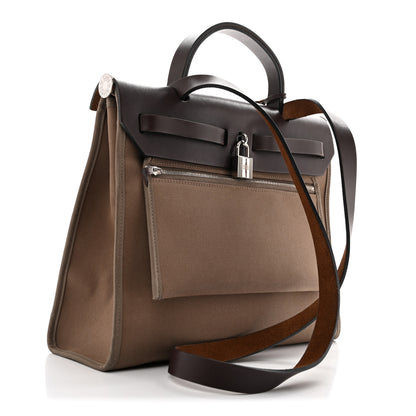 Hermes Vache Hunter Toile Herbag Zip 31 PM Etoupe Ebene 4 of 16