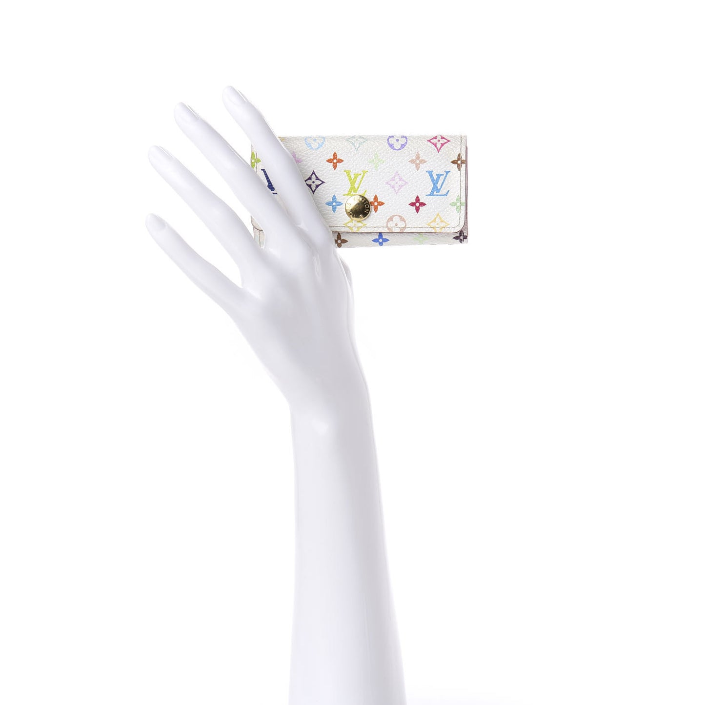 Monogram Multicolor Multicles 4 Key Holder White Litchi