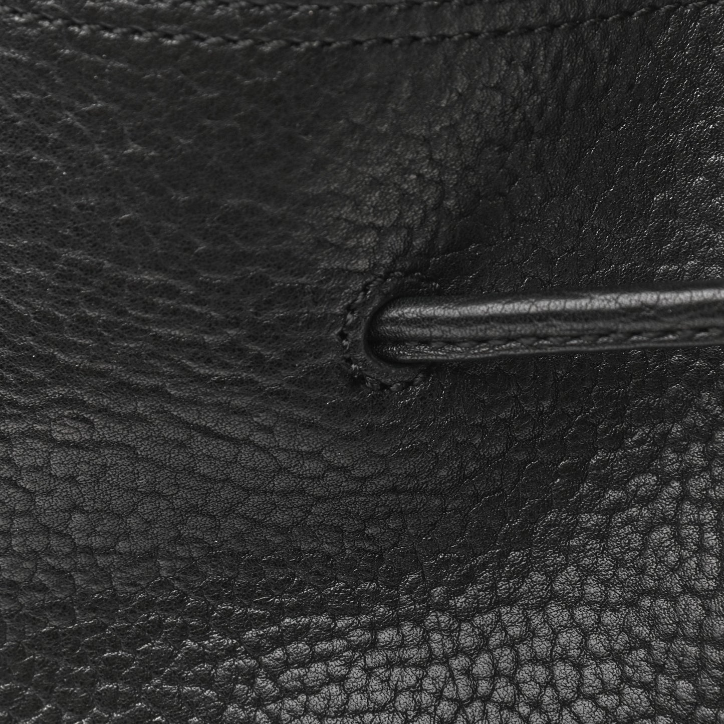 Textured Calfskin Shoulder Bag Black