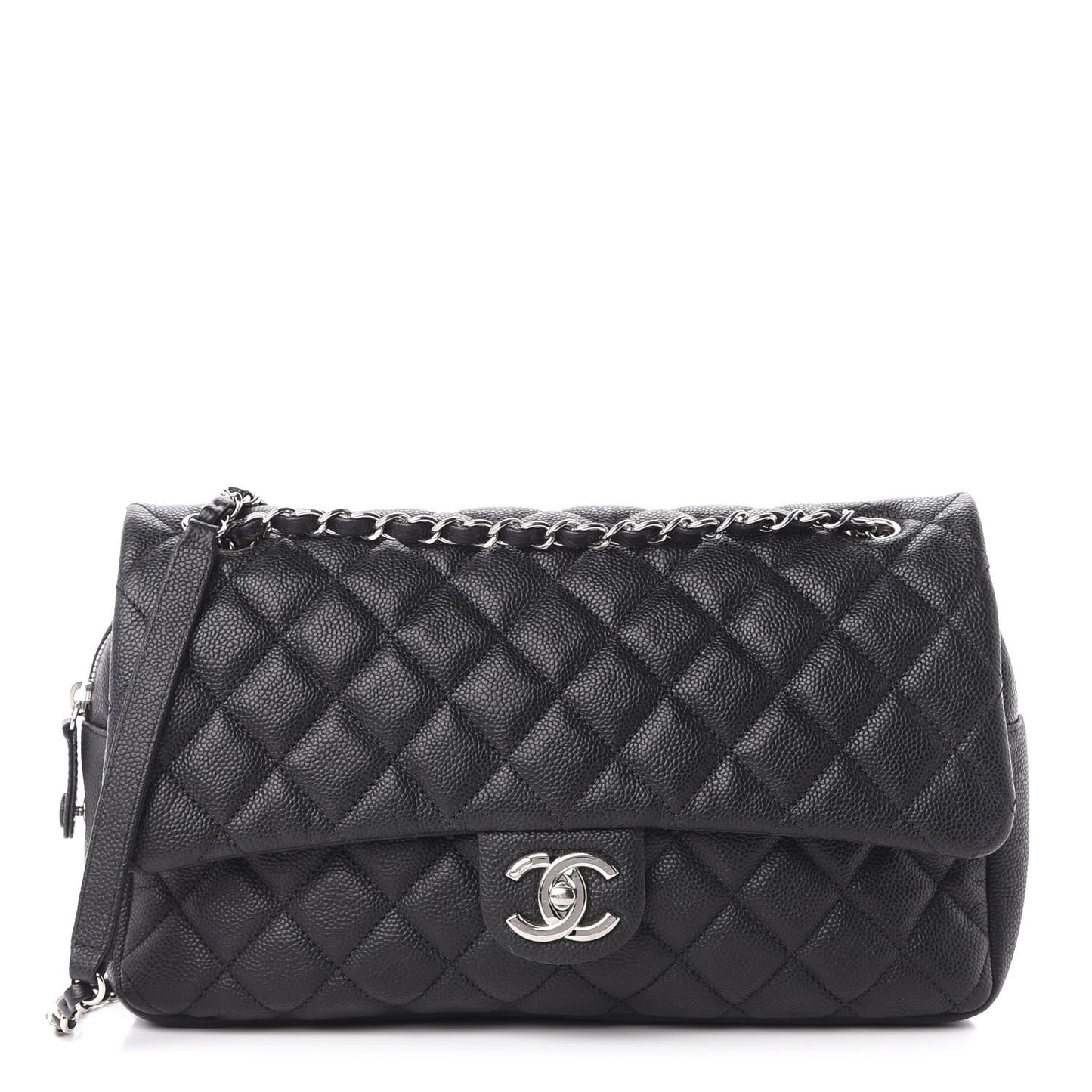 Caviar Quilted Jumbo Easy Flap Black