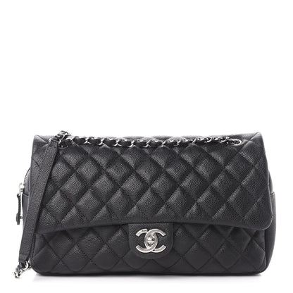 Chanel Caviar Quilted Jumbo Easy Flap Black 1 of 11
