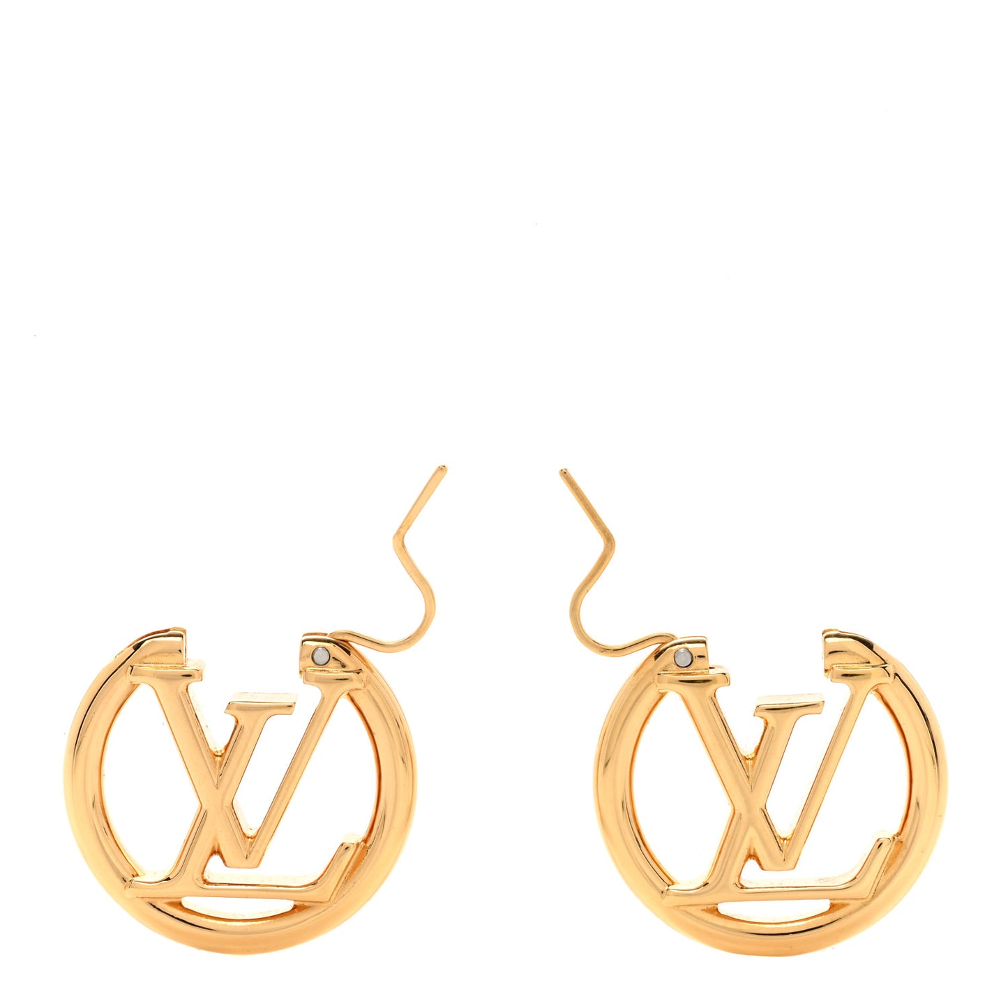 Metal Small Louise Hoop Earrings Gold