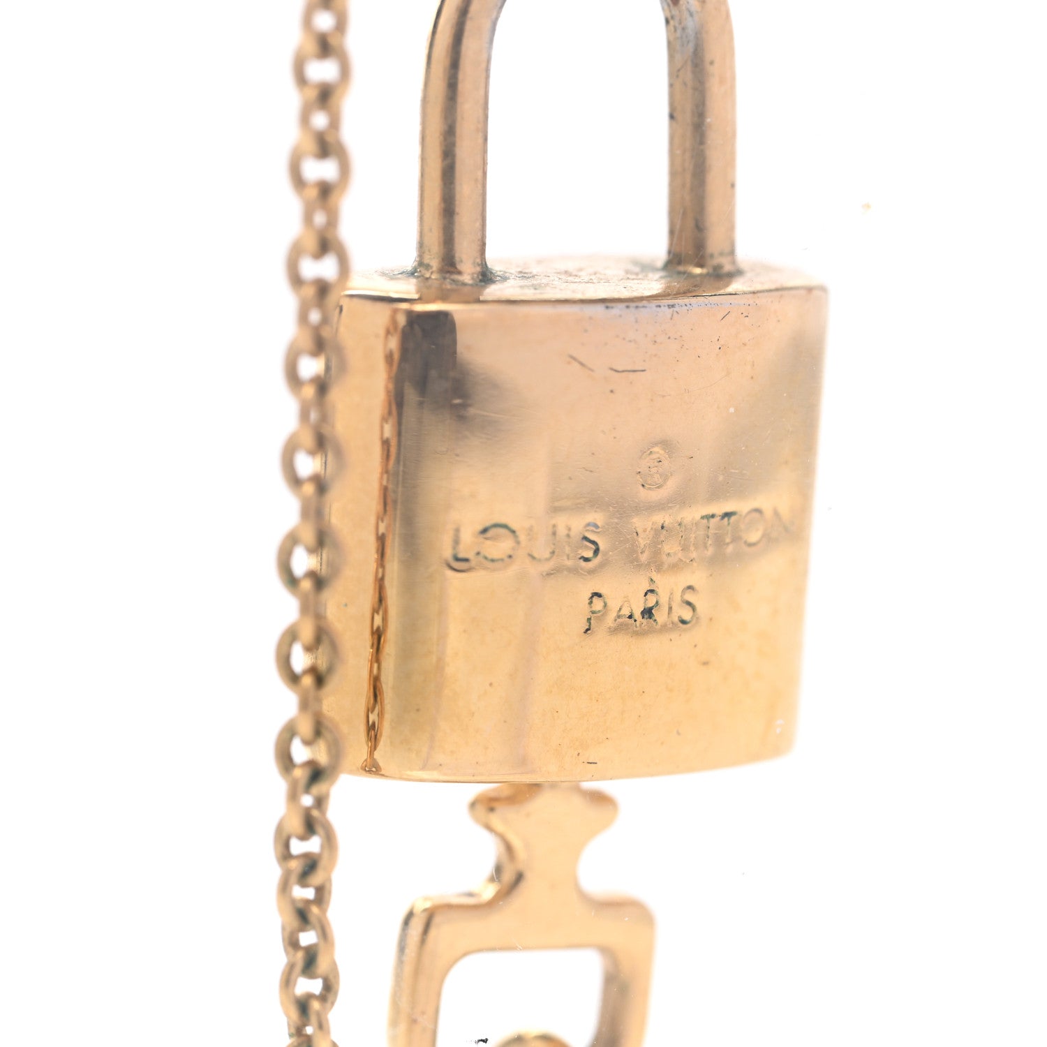 Louis Vuitton Locky Pendant Necklace Gold 6 of 7