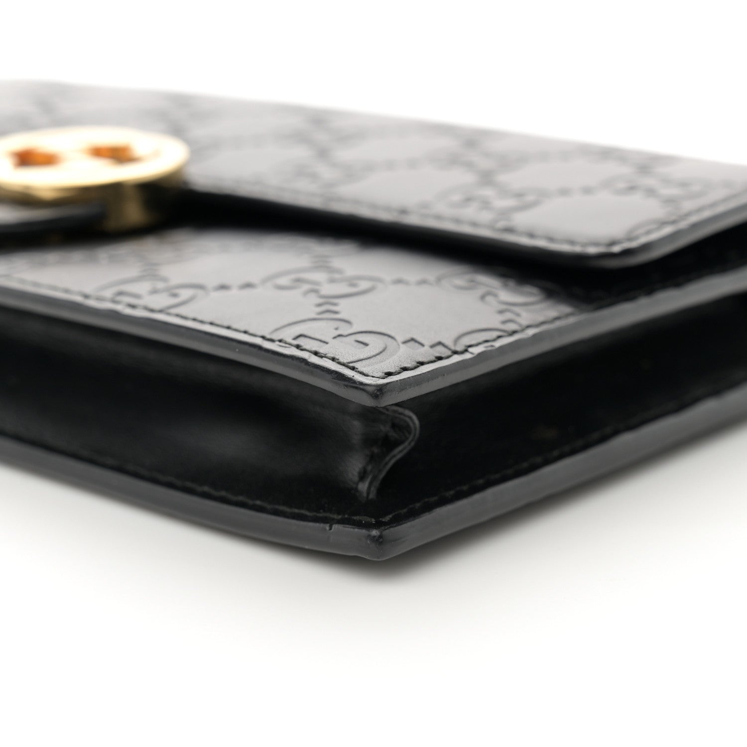 Gucci Guccissima Icon Chain Wallet Black 10 of 13