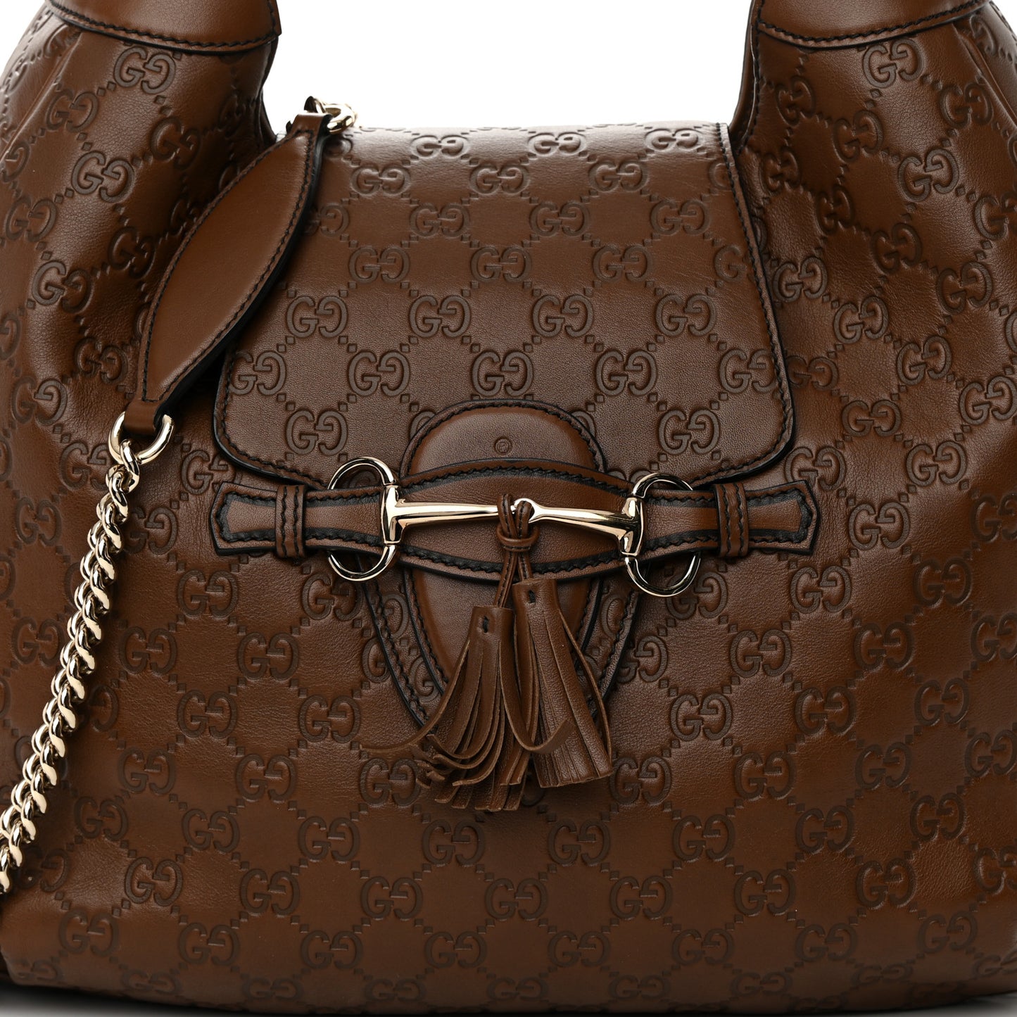 Guccissima Medium Emily Hobo Brown