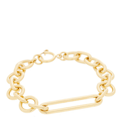 Foundrae 18K Yellow Gold Mixed Oversized Clip Bracelet 1 of 5
