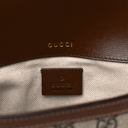 Gucci GG Supreme Monogram Web Mini Horsebit 1955 Shoulder Bag Beige Brown Sugar 6 of 11