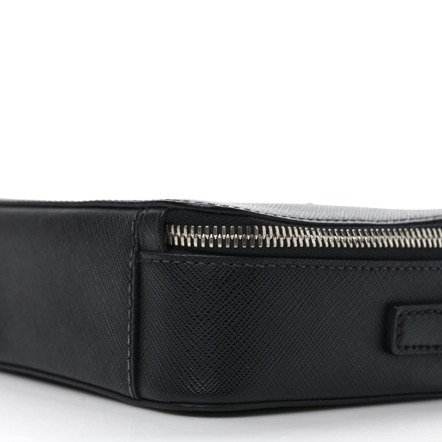 Saffiano Travel Small Brique Top Handle Crossbody Bag Black