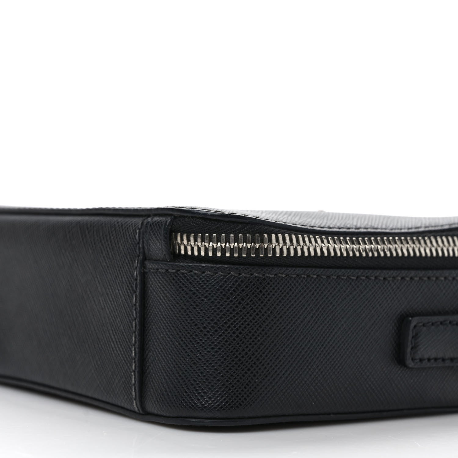 Prada Saffiano Travel Small Brique Top Handle Crossbody Bag Black 8 of 8