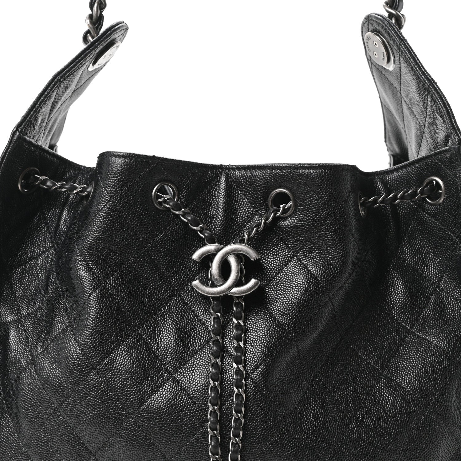 Chanel Caviar Quilted Medium Chanel 25 Handbag Black 9 of 11