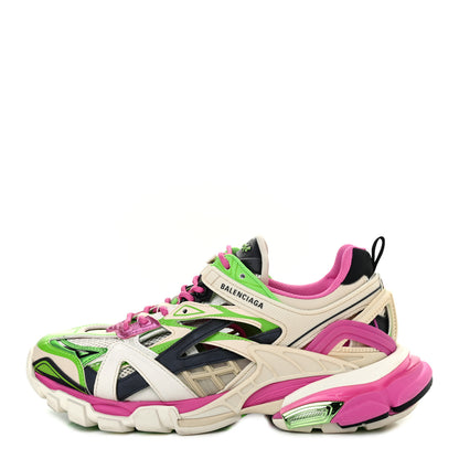 Balenciaga Rubber Mesh Bi-Color Mens Track.2 Open Sneakers 41 White Green Pink 1 of 10