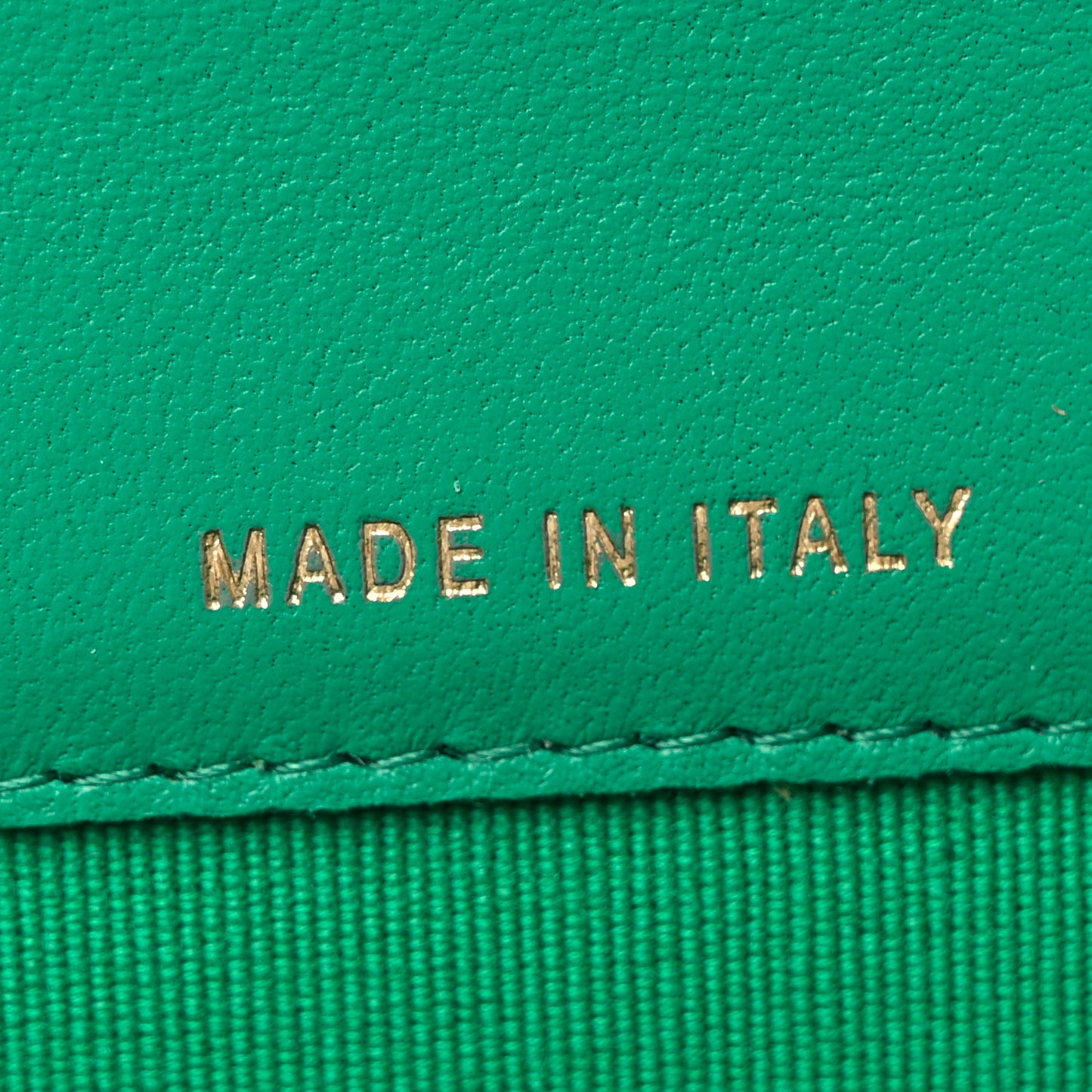 Lambskin Quilted Flap Card Holder Wallet Green