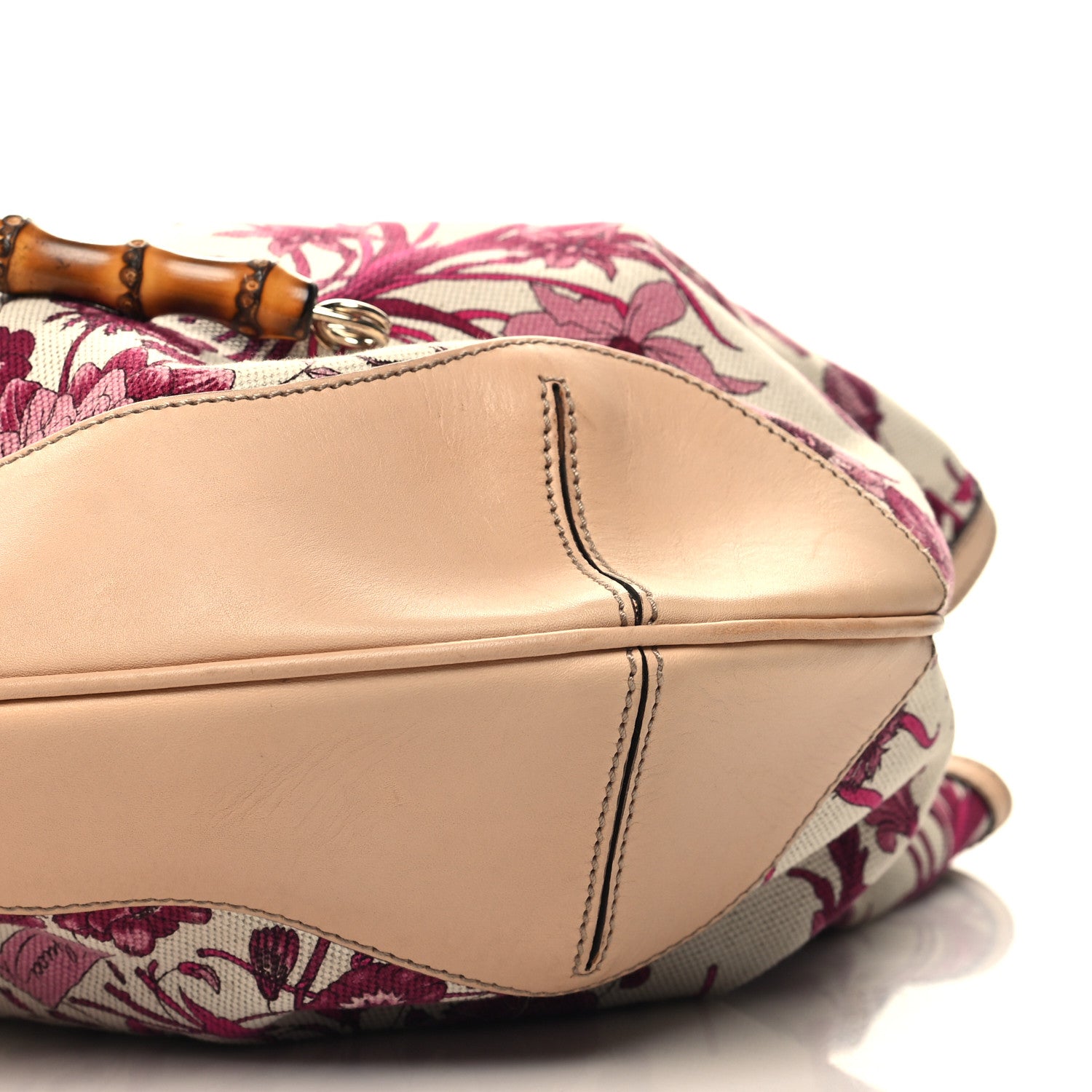 Gucci Canvas Floral Flora Peggy Bamboo Top Handle Hobo 10 of 11