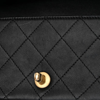 Chanel Calfskin Stitched Chain Flap Black 12 of 13