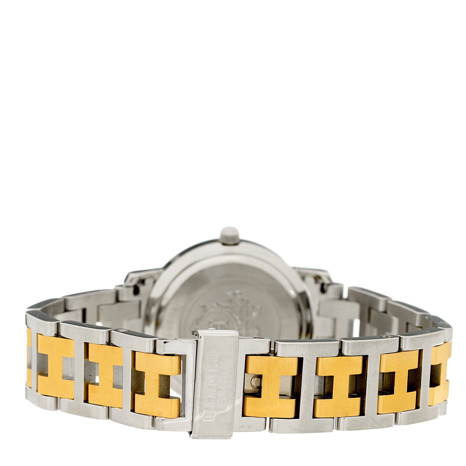 Hermes Stainless Steel 24mm Clipper Quartz Watch Gold 3 of 4