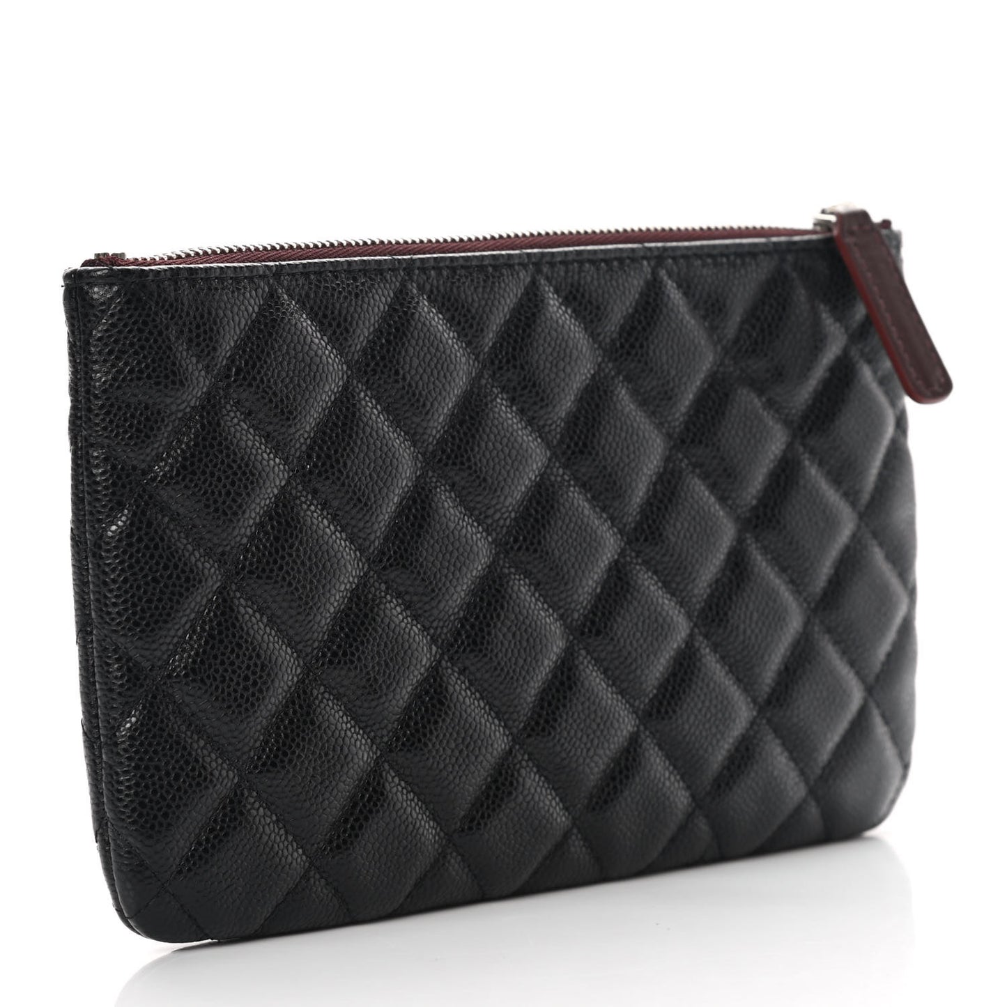 Caviar Quilted Cosmetic Case Black