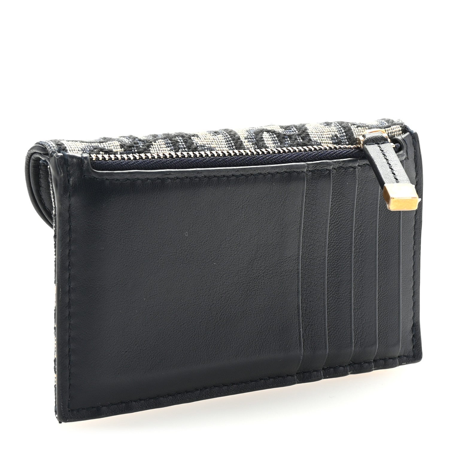 Christian Dior Oblique Saddle Cosmos Zipped Card Holder Blue 3 of 6