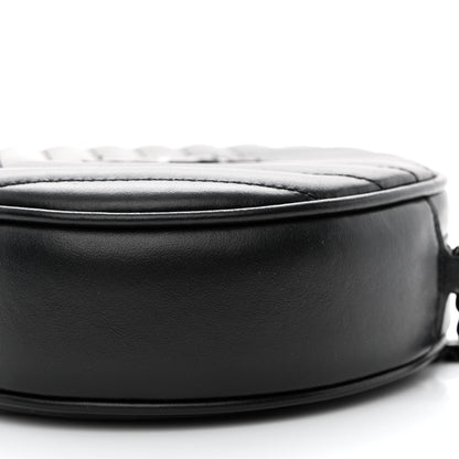 Saint Laurent Calfskin Matelasse Chevron Round Vinyle Camera Bag Black 10 of 10