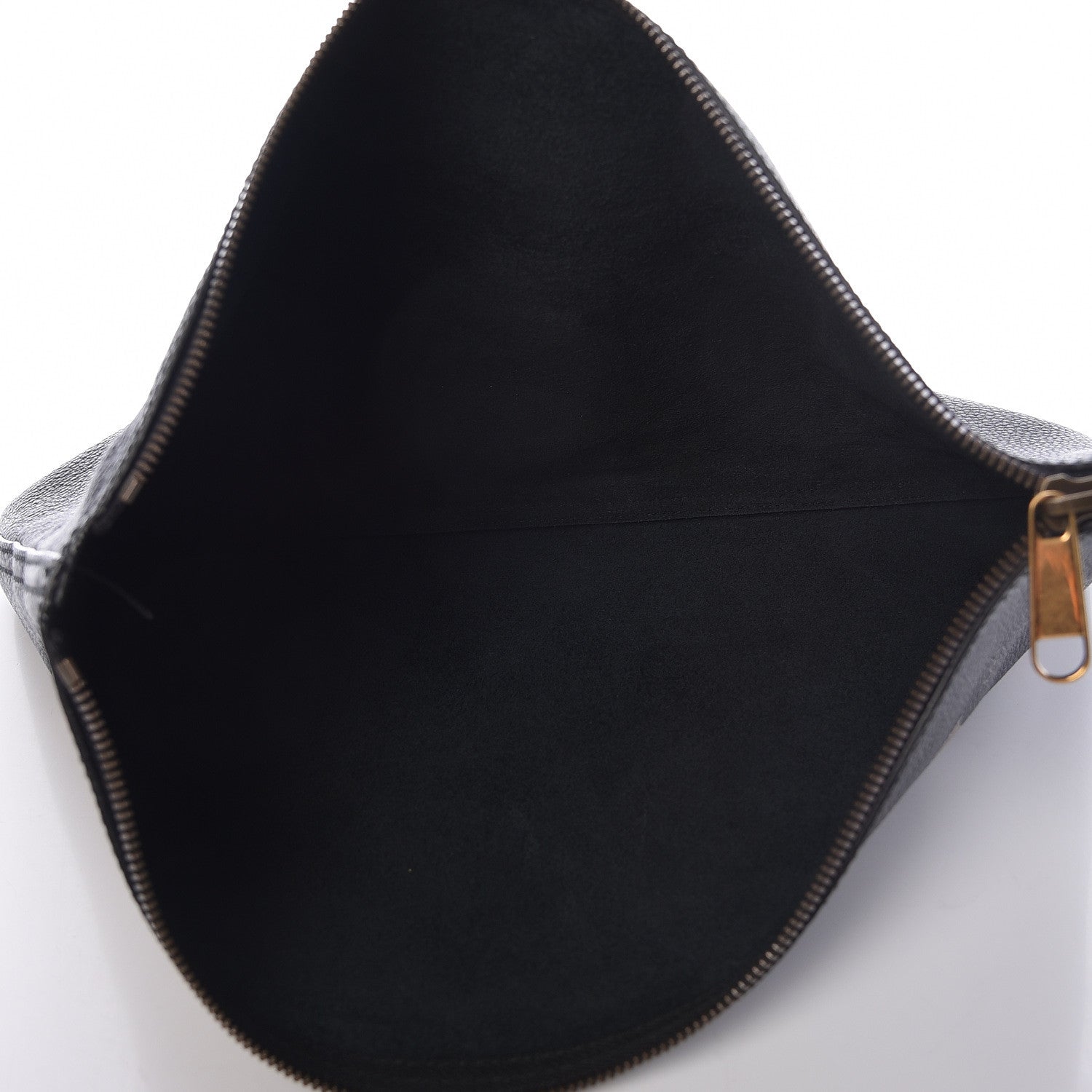 Gucci Pebbled Calfskin Large Logo Portfolio Clutch Black 7 of 9