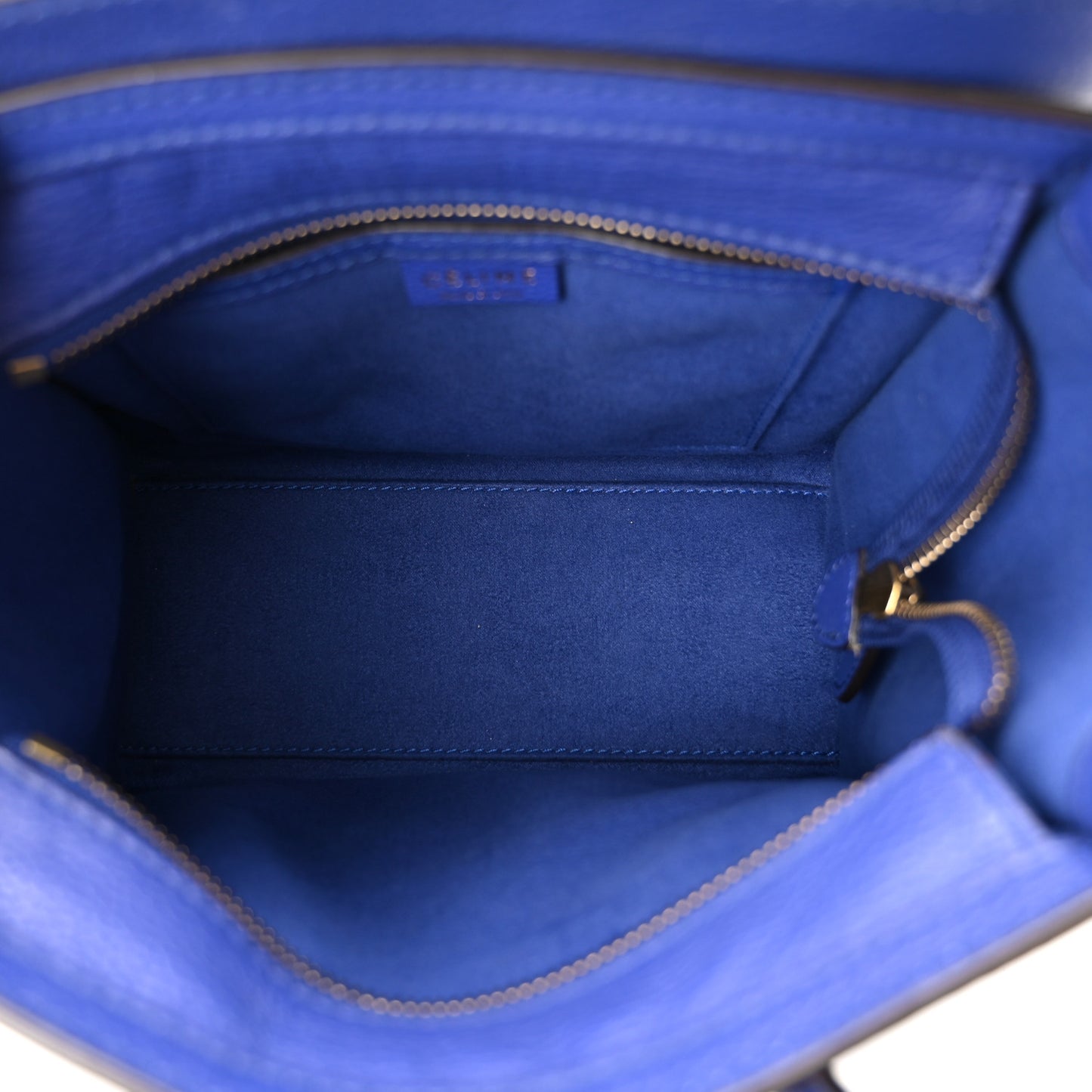 Drummed Calfskin Nano Luggage Indigo