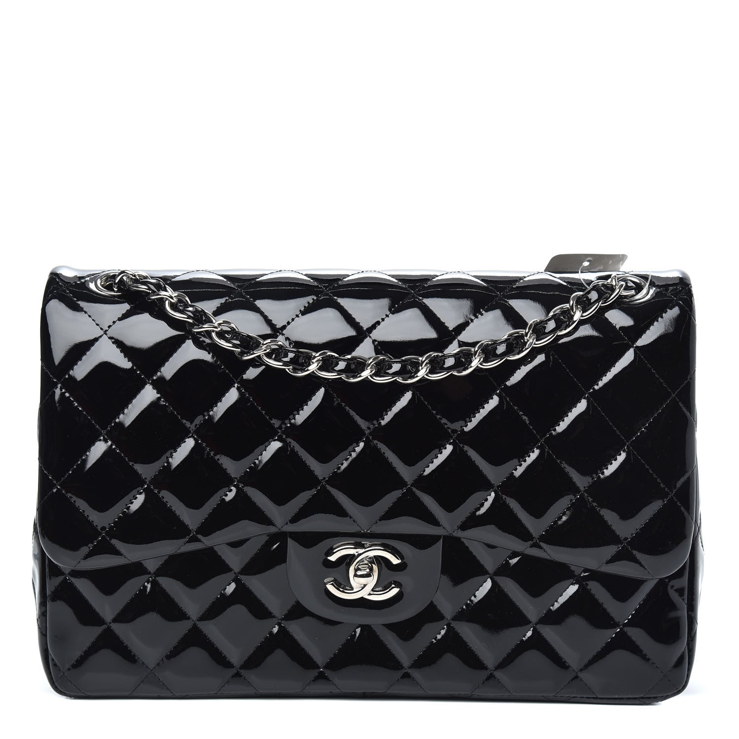 Chanel Patent Quilted Jumbo Double Flap Black 1 of 11