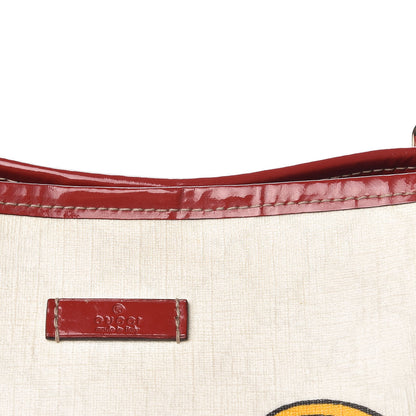 Gucci GG Plus Monogram Tattoo Heart Medium Joy Tote Off White Red 21 of 23