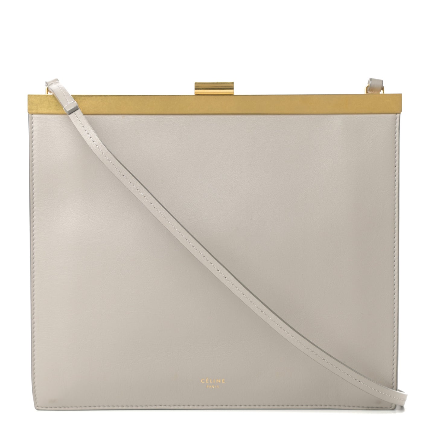Smooth Calfskin Mini Clasp Bag Beige