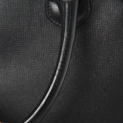Burberry Grainy Calfskin House Check Large Banner Tote Black 17 of 18