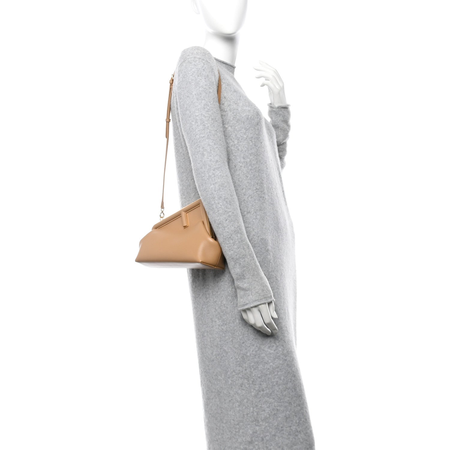 Fendi Shiny Nappa Small Fendi First Sand 2 of 11