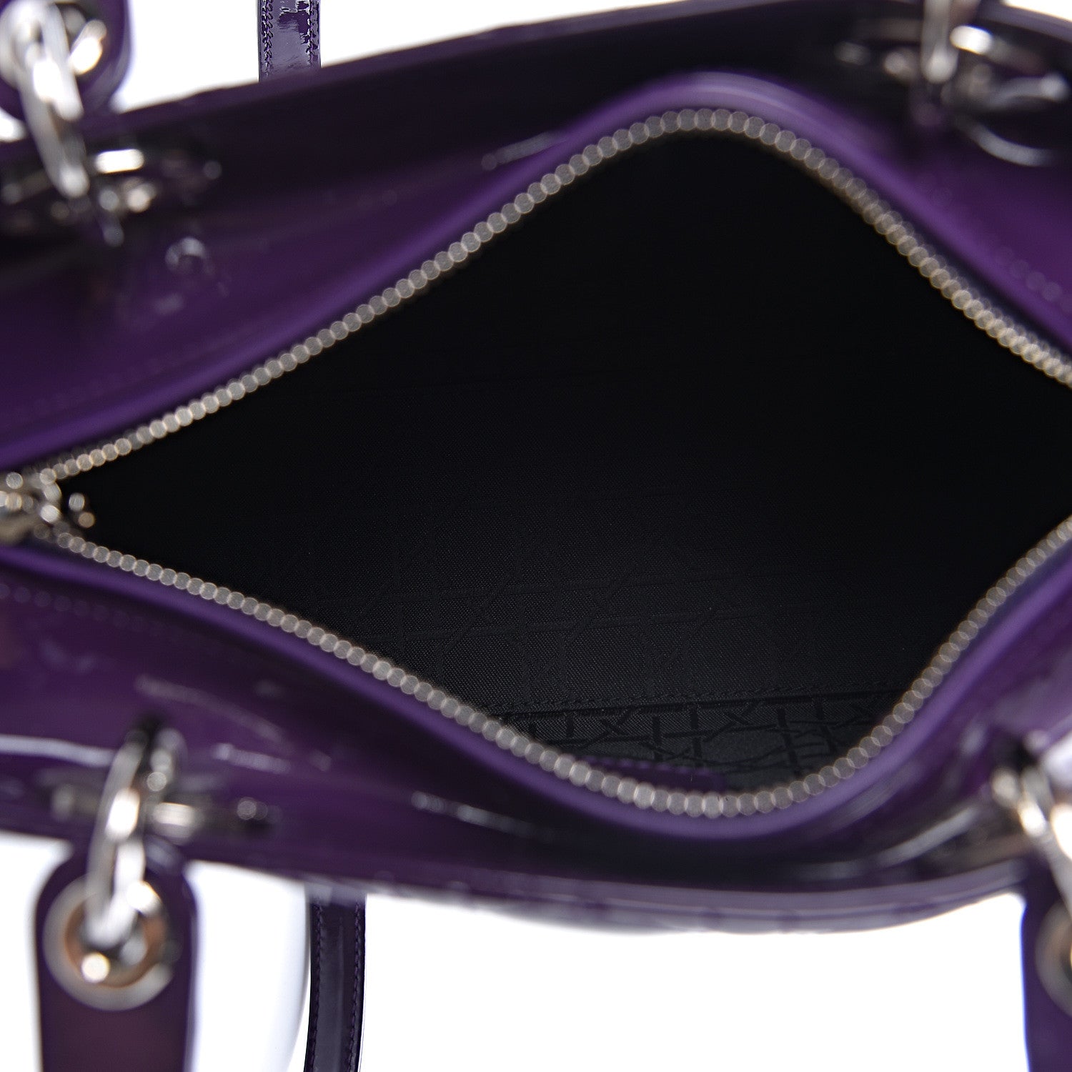 Christian Dior Patent Cannage Medium Lady Dior Purple 6 of 12