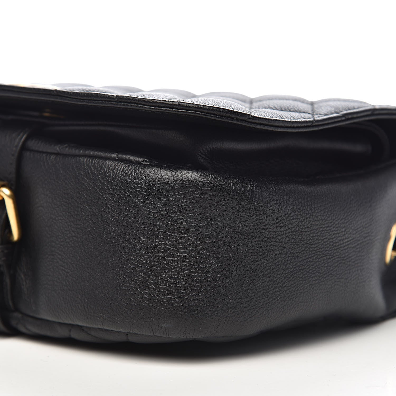 Chanel Grained Calfskin Quilted Messenger Flap Black 9 of 10