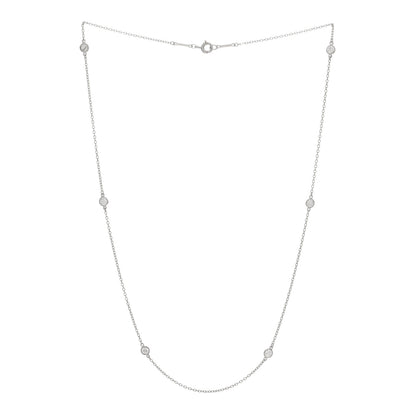 Tiffany Platinum Elsa Peretti Diamonds by the Yard 6 Station Necklace 2 of 3