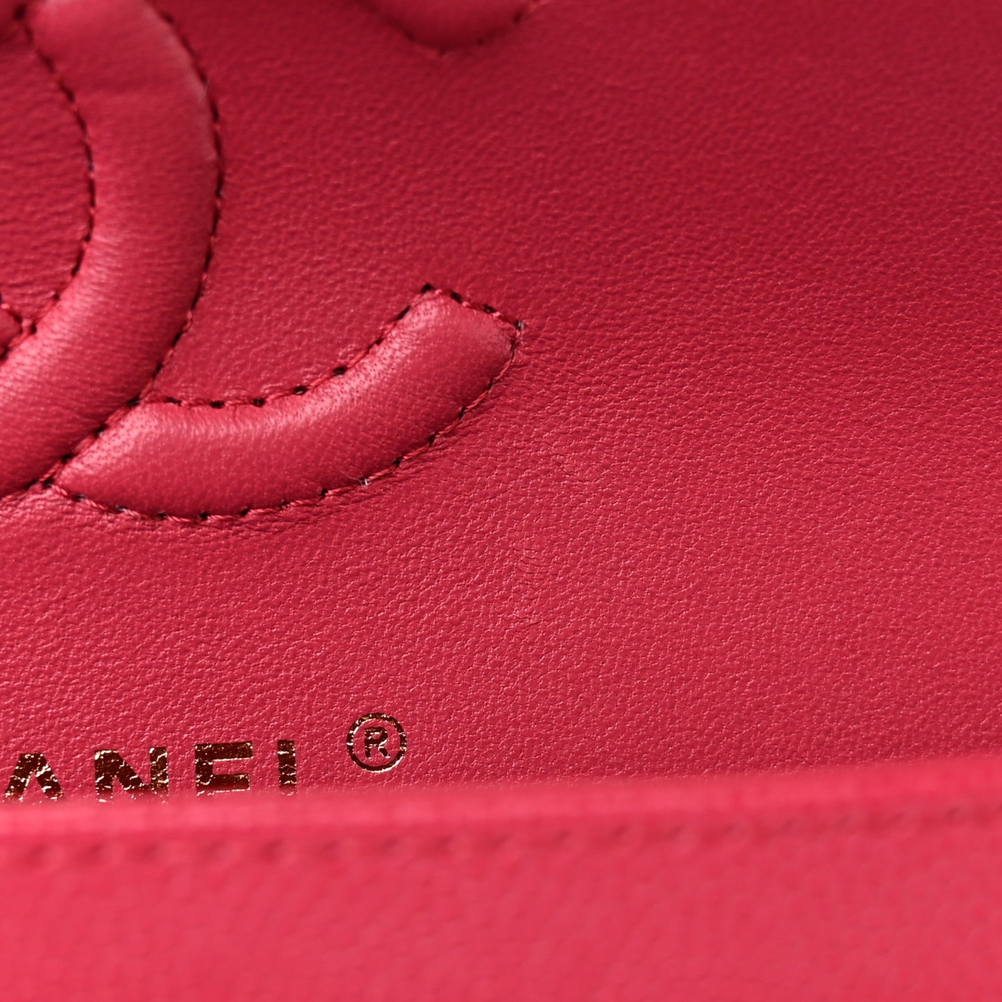 Caviar Quilted Small Double Flap Fuchsia