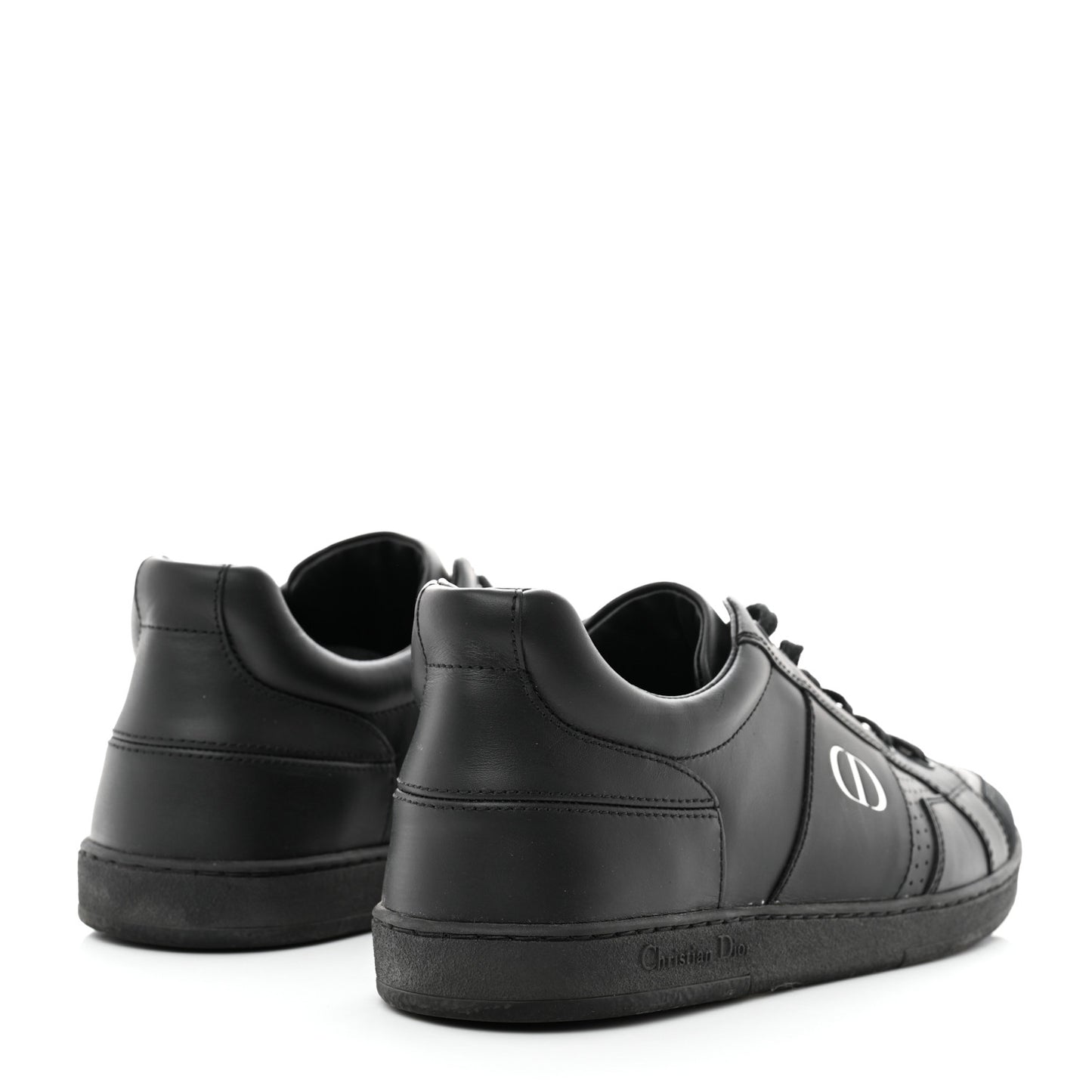 Calfskin Suede Logo Sneakers 40 Black