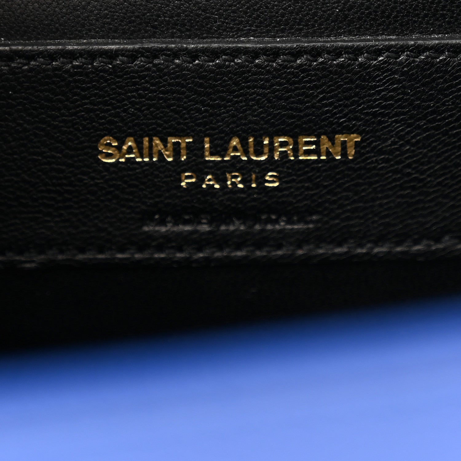 Saint Laurent Grain De Poudre Medium Classic Monogram Kate Satchel Flash Blue 6 of 11