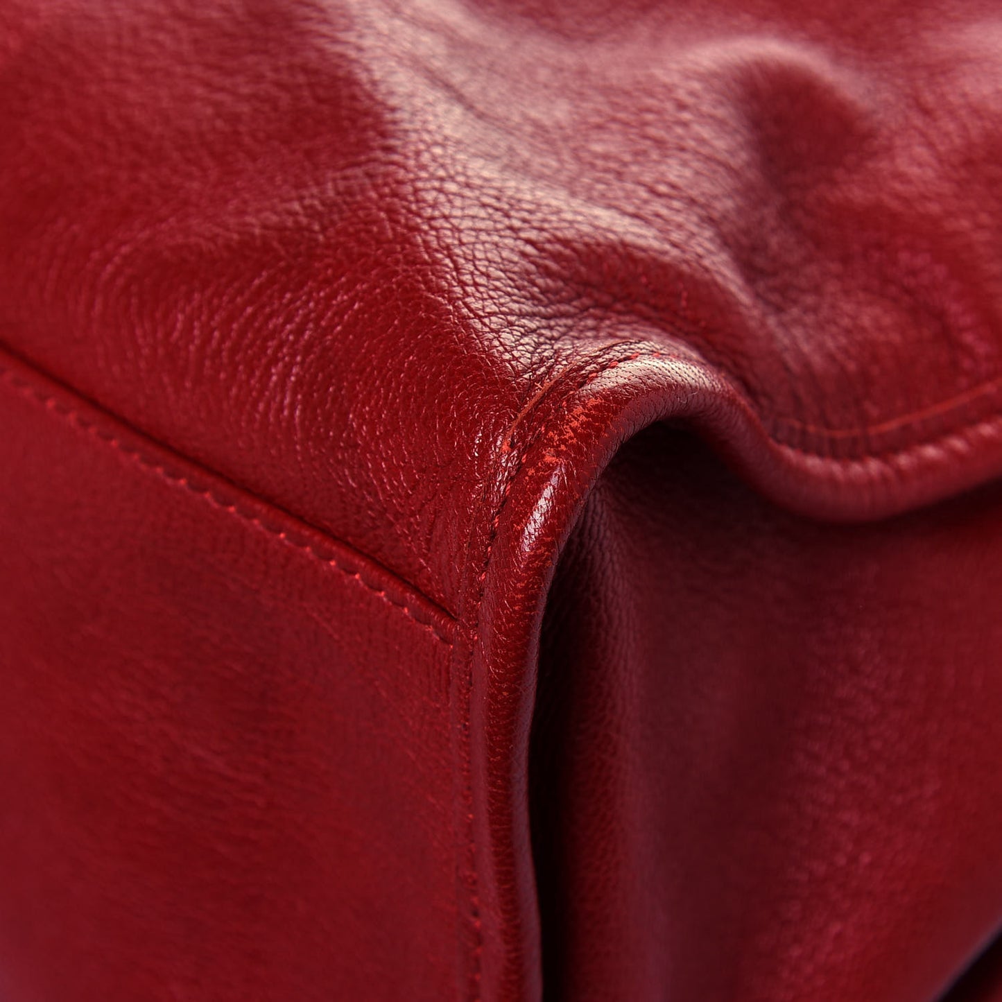 Sugar Goatskin Classic Gold Hardware City Rouge Rouge Coquelicot