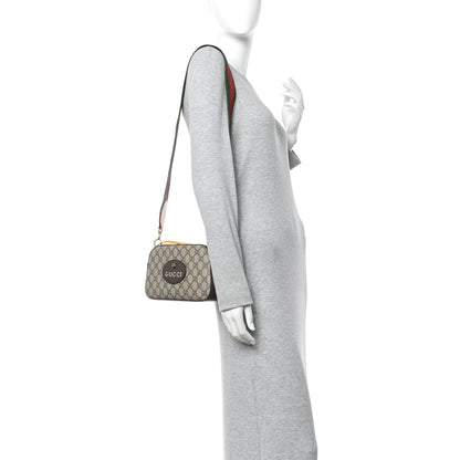 Gucci GG Supreme Monogram Web Neo Vintage Shoulder Bag Beige New Acero Crop 2 of 10