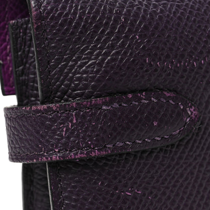 Hermes Epsom Verso Kelly Longue Wallet Raisin Anemone 9 of 10